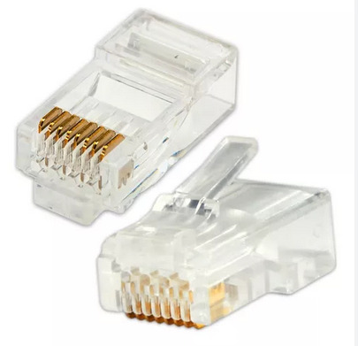 CONECTOR RJ45 CATEGORIA 6E CHAPA DE ORO 30 MICRAS